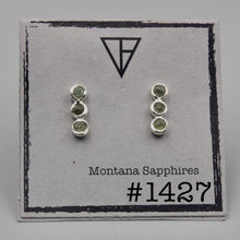Load image into Gallery viewer, #1421 - 1427 Wet set Montana Sapphire Studs, Little
