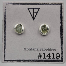 Load image into Gallery viewer, #1415 - 1420 Wet set Montana Sapphire Studs, Big

