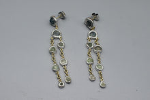 Load image into Gallery viewer, #1717, Wet Set Rough Sapphire Dangles
