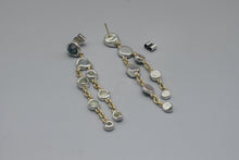 Load image into Gallery viewer, #1717, Wet Set Rough Sapphire Dangles
