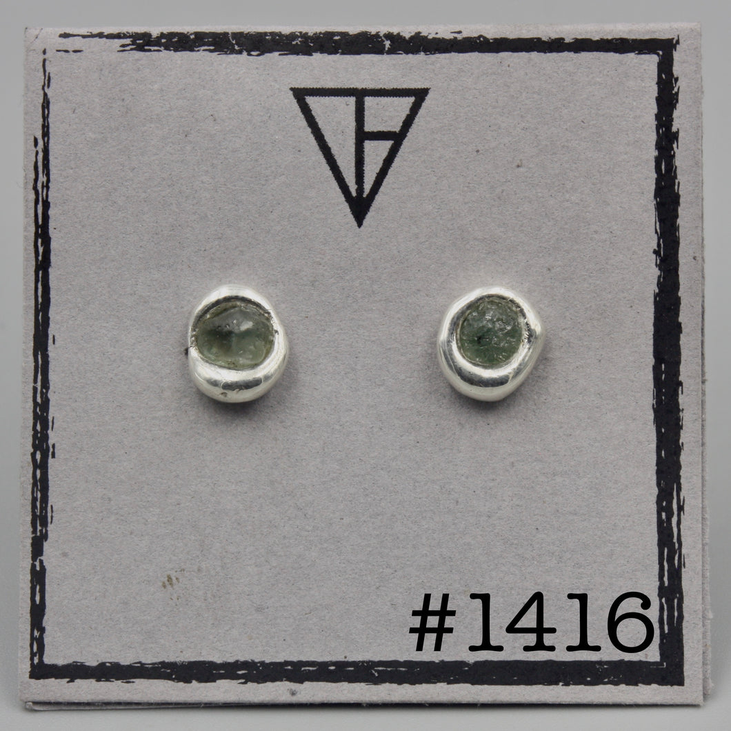 #1415 - 1420 Wet set Montana Sapphire Studs, Big