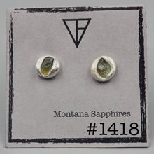 Load image into Gallery viewer, #1415 - 1420 Wet set Montana Sapphire Studs, Big
